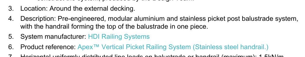 BAL-101 · around the external decking