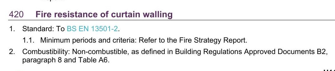 H11 / 420 · requires non-combustible
