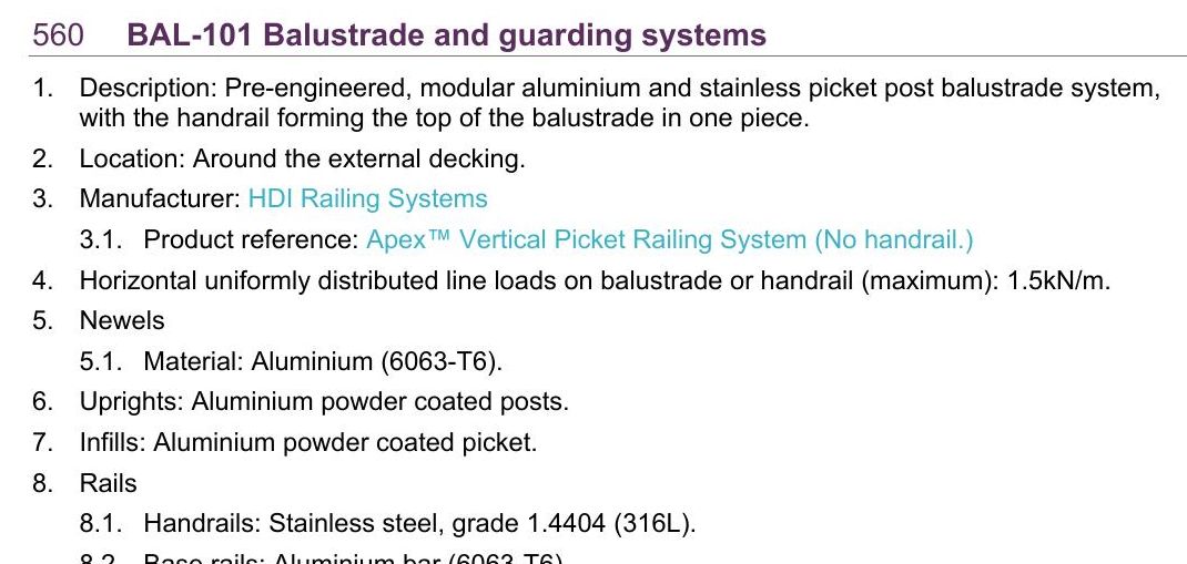L30A / BAL-101 · product option vs specified components