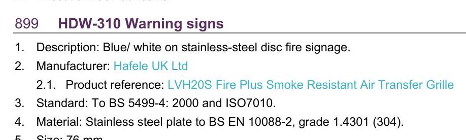 P21 / 899 Warning signs · statutory fire door discs