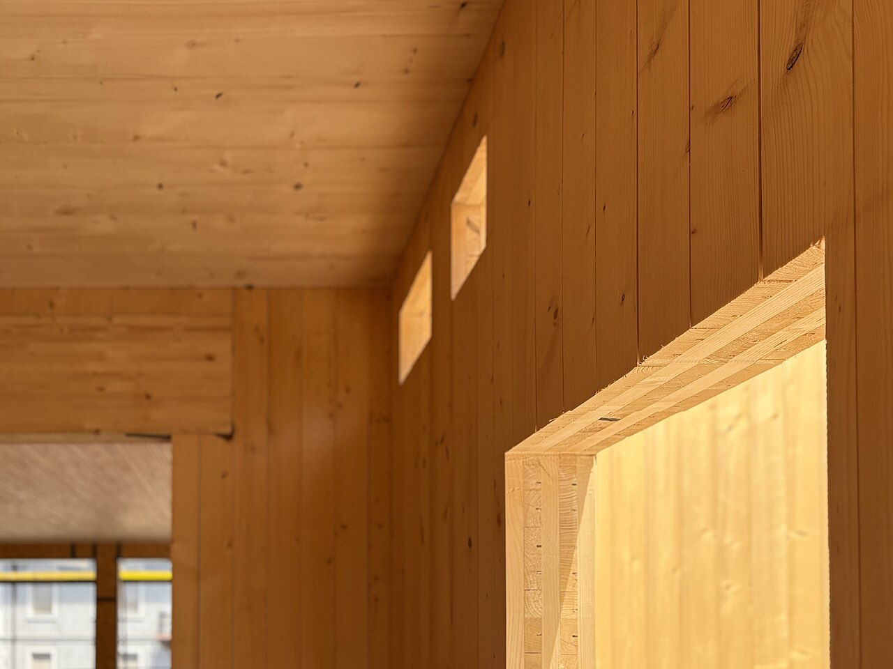 A building structure made of cross-laminated timber panels