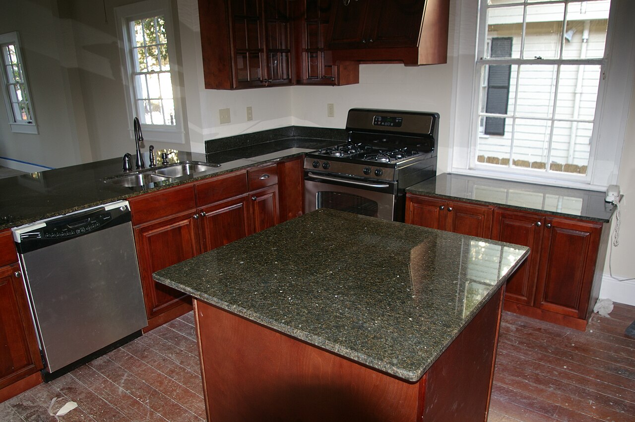 A fitted kitchen with an island unit, New Orleans