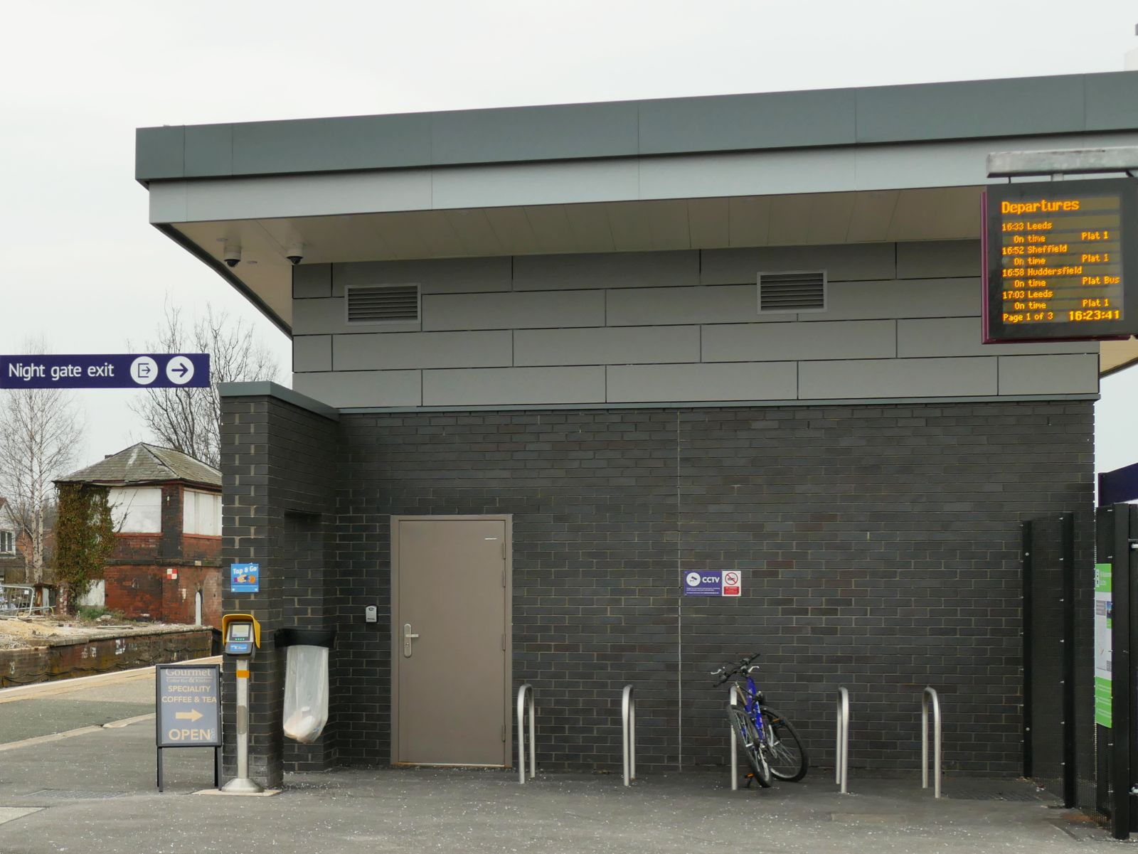 Cycle stands at Castleford railway station