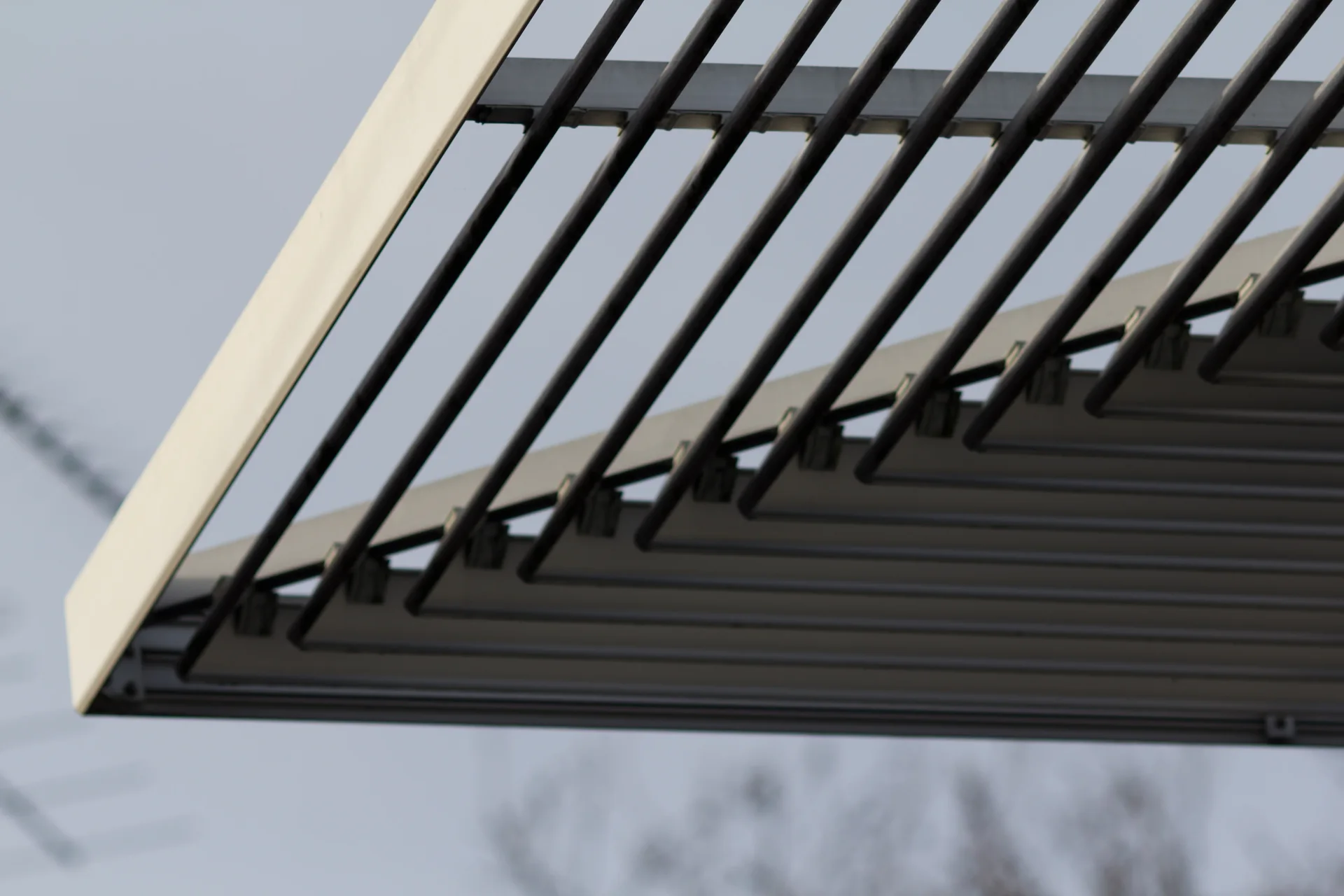 Brise soleil on a building facade on rue Dupont des Loges, Rennes
