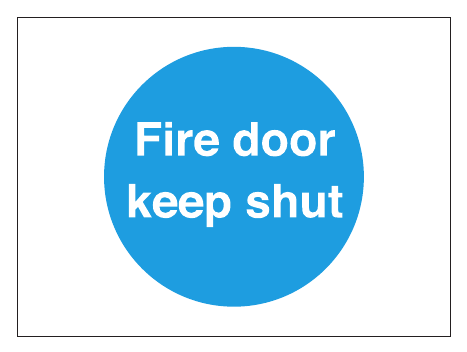 Figure 64: Fire door ‘keep shut’ notice