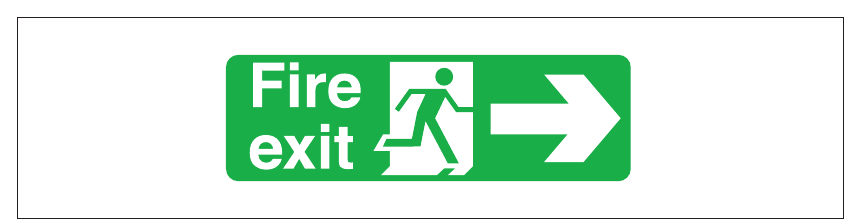 Figure 10: Typical fire exit sign