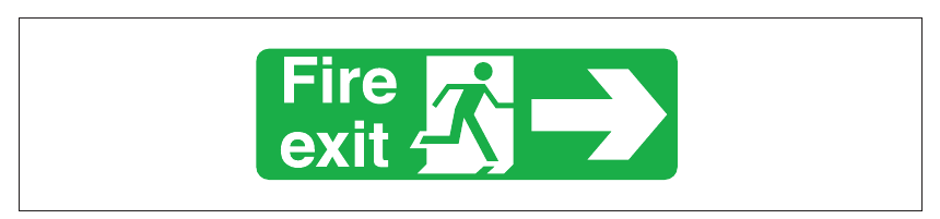 Figure 10: Typical fire exit sign