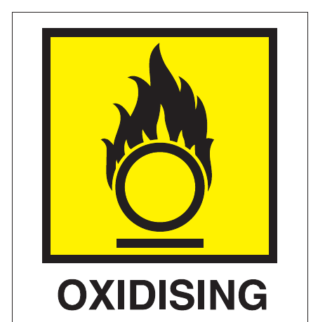 Figure 4: Label on oxidising materials