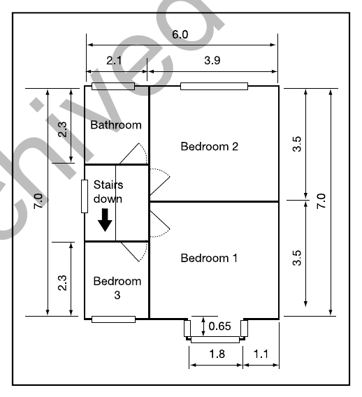 Diagram C3 Semi-detached house first-floor plan example