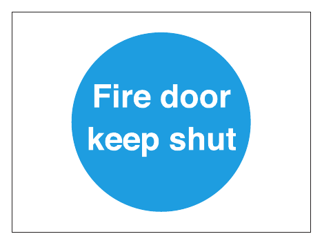 Figure 62: Fire door ‘keep shut’ notice