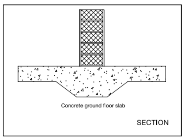 Diagram 2.12 Wall type 1 – concrete ground floor