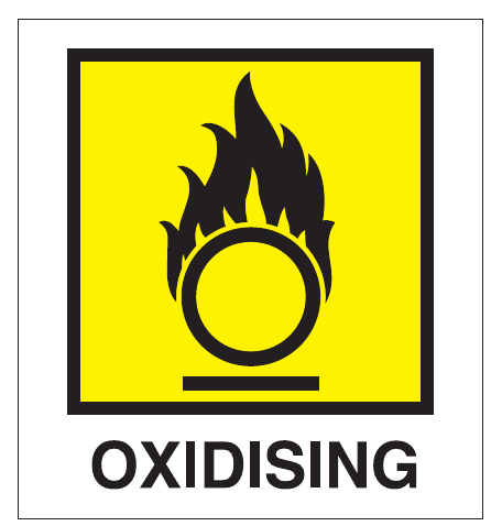 Figure 4: Label on oxidising materials