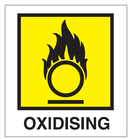 Figure 4: Label on oxidising materials