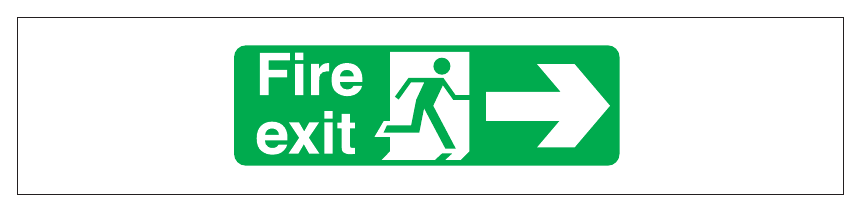 Figure 9: Typical fire exit sign