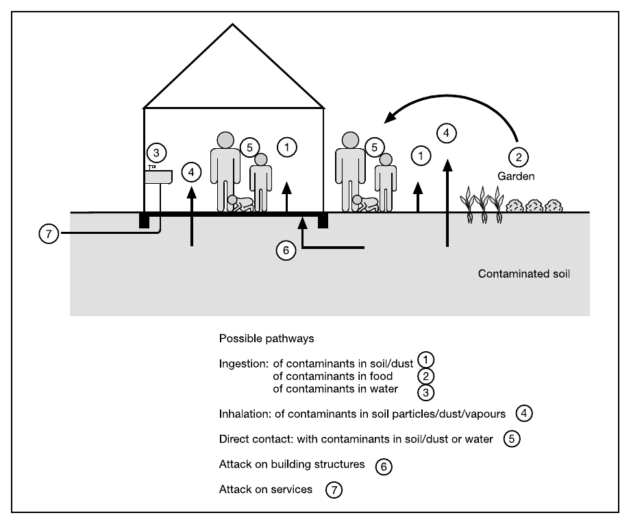 Diagram 2 Example of a conceptual model for a site showing source–pathway–receptor