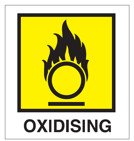 Figure 4: Label on oxidising materials