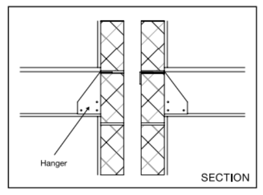 Diagram 2.23 Wall type 2 – internal timber floor