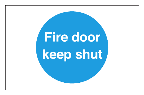 Figure 59: Fire door ‘keep shut’ notice