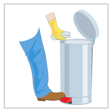 Figure 15: A fire-resisting pedal bin for rags