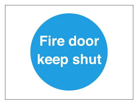 Figure 60: Fire door ‘keep shut’ notice