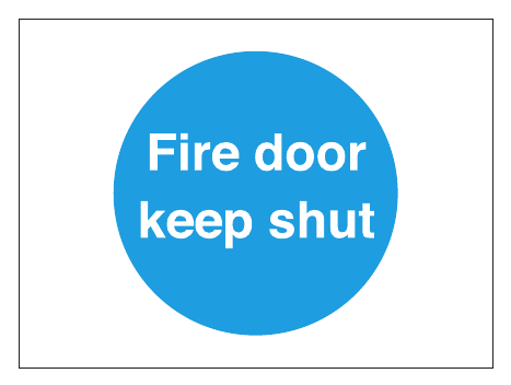Figure 67: ‘Fire door – keep shut’ notice