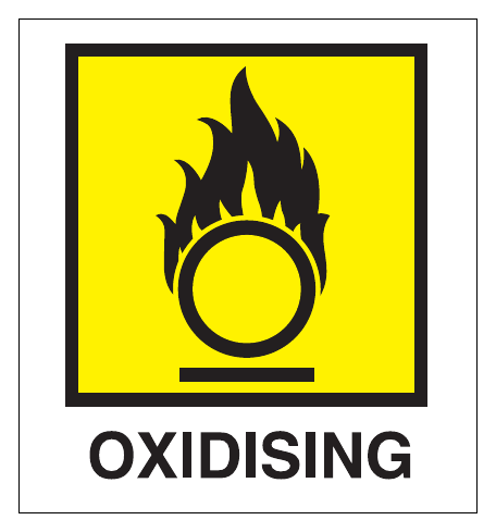 Figure 4: Label on oxidising materials