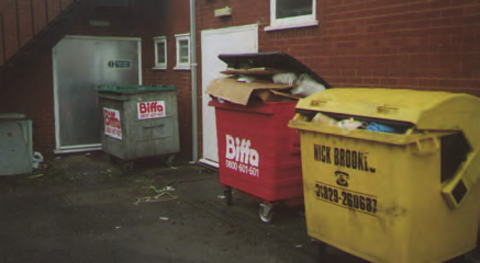 Figure 13: Bins under stairway (courtesy of