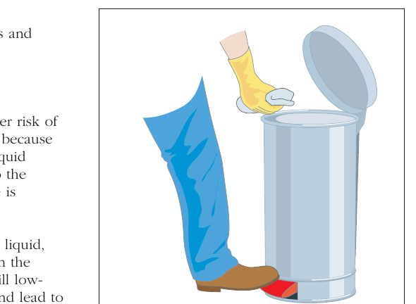 Figure 15: A fire-resisting pedal bin for rags