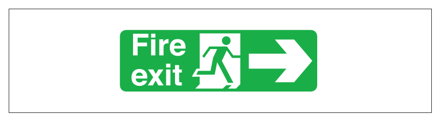 Figure 10: Typical fire exit sign