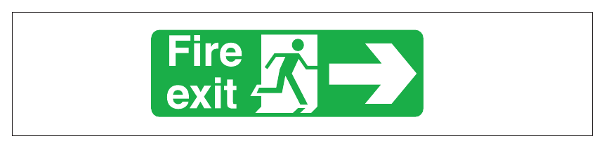 Figure 10: Typical fire exit sign