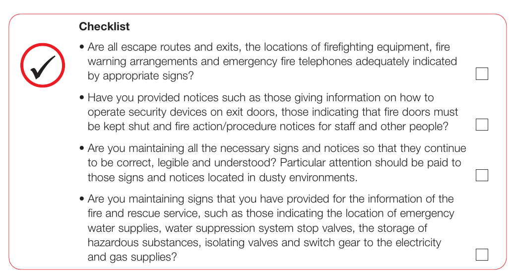 Figure 7: Typical fire exit sign