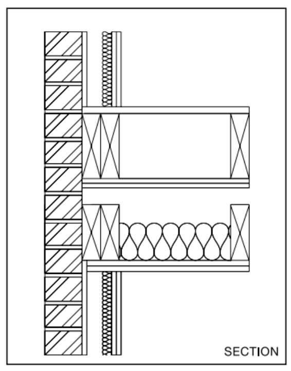 Diagram 4.5 Floor treatment 1 – wall treatment 1