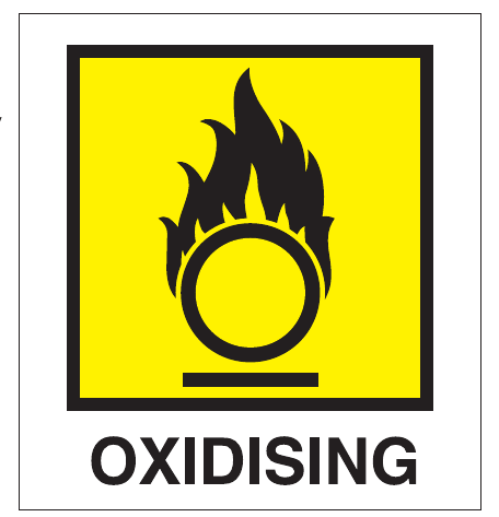 Figure 4: Label on oxidising materials