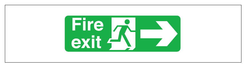 Figure 7: Typical fire exit sign