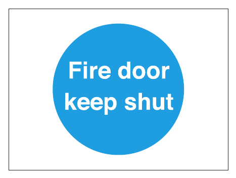 Figure 27: ‘Fire door keep shut’ notice