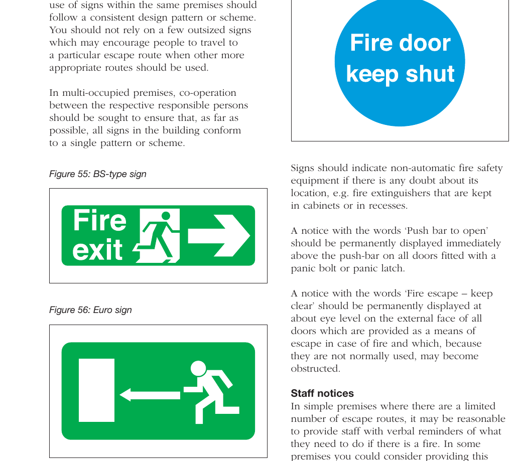 Figure 57: Fire door ‘keep shut’ notice